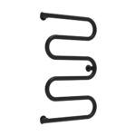 Wellmer Vandeninis rankšluosčių džiovintuvas GYVATUKAS juodas 5 bangų D25 nerūdijantis plienas - Image 3