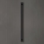 Wellmer Vandeninis rankšluosčių džiovintuvas VERONA juodas 1500×104 nerūdijantis plienas