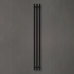 Wellmer Vandeninis rankšluosčių džiovintuvas VERONA juodas 1500×176 nerūdijantis plienas