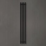 Wellmer Vandeninis rankšluosčių džiovintuvas VERONA juodas 1500×248 nerūdijantis plienas